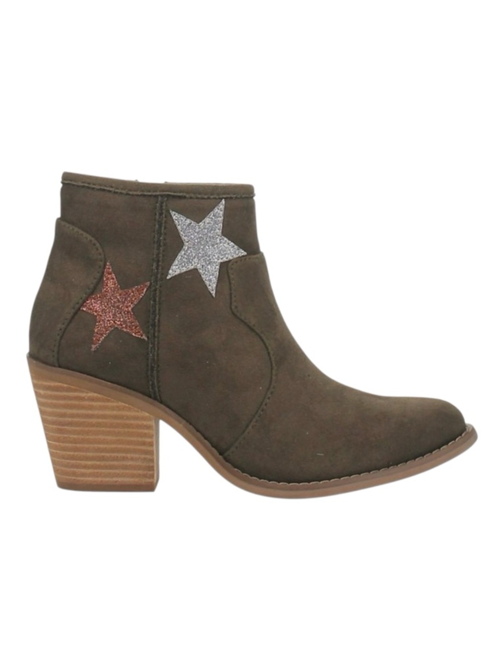 Code West Women's Olive Green Western Star Cowboy Booties Size 8.5